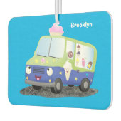 かわいいハッピークリームトラック漫画 カーエアーフレッシュナー (左)