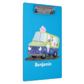 かわいいハッピークリームトラック漫画 クリップボード (右)