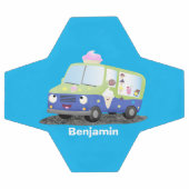 かわいいハッピークリームトラック漫画 サッカーボール (フラット)