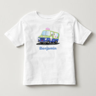 かわいいハッピークリームトラック漫画 トドラーTシャツ