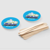 かわいいハッピークリームトラック漫画 ハンドファン (組立なし)