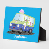 かわいいハッピークリームトラック漫画 フォトプラーク (側面)