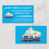 かわいいハッピークリームトラック漫画 名刺 (正面/裏面)