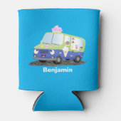 かわいいハッピークリームトラック漫画 缶クーラー (正面)