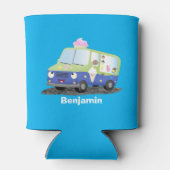 かわいいハッピークリームトラック漫画 缶クーラー (裏面)