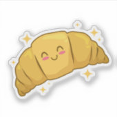 かわいいハッピークロワッサンスケッチ シール (正面)