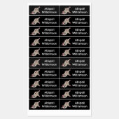 かわいいハッピーグライダーパーソナライズされた漫画 ラベル (シート)