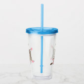 かわいいハッピーグライダー漫画イラストレーション アクリルタンブラー (右)