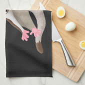 かわいいハッピーグライダー漫画イラストレーション キッチンタオル (四つ折り)