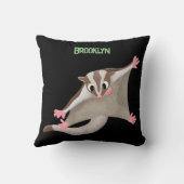 かわいいハッピーグライダー漫画イラストレーション クッション (裏面)