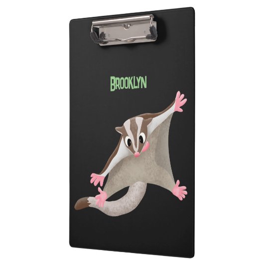 かわいいハッピーグライダー漫画イラストレーション クリップボード (左)