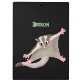 かわいいハッピーグライダー漫画イラストレーション クリップボード (裏面)