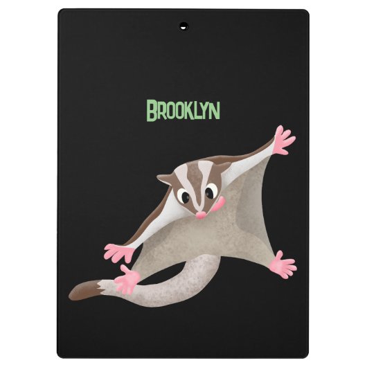 かわいいハッピーグライダー漫画イラストレーション クリップボード (裏面)