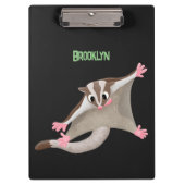 かわいいハッピーグライダー漫画イラストレーション クリップボード (正面)