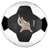 かわいいハッピーグライダー漫画イラストレーション サッカーボール (回転)