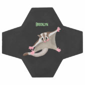 かわいいハッピーグライダー漫画イラストレーション サッカーボール (フラット)