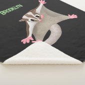 かわいいハッピーグライダー漫画イラストレーション シェルパブランケット (3/4)