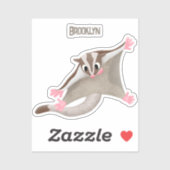 かわいいハッピーグライダー漫画イラストレーション シール (シート)