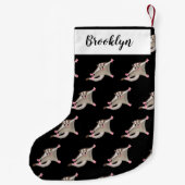 かわいいハッピーグライダー漫画イラストレーション スモールクリスマスストッキング (裏面)