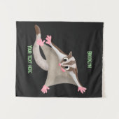 かわいいハッピーグライダー漫画イラストレーション タペストリー (正面(横))