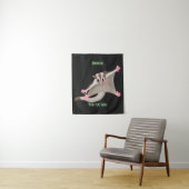 かわいいハッピーグライダー漫画イラストレーション タペストリー (インサイチュ)