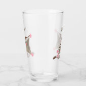 かわいいハッピーグライダー漫画イラストレーション タンブラーグラス (右)