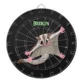 かわいいハッピーグライダー漫画イラストレーション ダーツボード (正面)