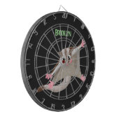 かわいいハッピーグライダー漫画イラストレーション ダーツボード (正面左)