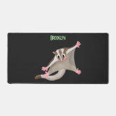 かわいいハッピーグライダー漫画イラストレーション デスクマット (正面)