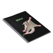 かわいいハッピーグライダー漫画イラストレーション ノートブック (右側)