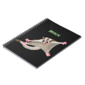 かわいいハッピーグライダー漫画イラストレーション ノートブック (左側)