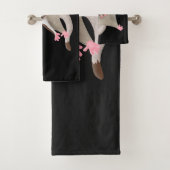 かわいいハッピーグライダー漫画イラストレーション バスタオルセット (インサイチュ)