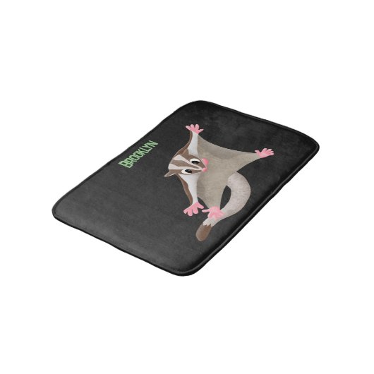 かわいいハッピーグライダー漫画イラストレーション バスマット (アングル)