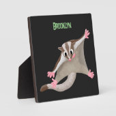 かわいいハッピーグライダー漫画イラストレーション フォトプラーク (正面)