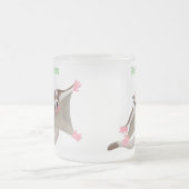 かわいいハッピーグライダー漫画イラストレーション フロストグラスマグカップ (中央)
