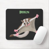 かわいいハッピーグライダー漫画イラストレーション マウスパッド (マウス)