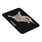 かわいいハッピーグライダー漫画イラストレーション マグネット (右側)