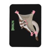 かわいいハッピーグライダー漫画イラストレーション マグネット (縦)