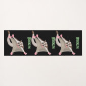 かわいいハッピーグライダー漫画イラストレーション ヨガマット (裏面(横))