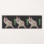 かわいいハッピーグライダー漫画イラストレーション ヨガマット (正面(横))