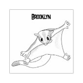 かわいいハッピーグライダー漫画イラストレーション ラバースタンプ (インプリント)