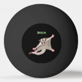 かわいいハッピーグライダー漫画イラストレーション 卓球ボール (裏面)