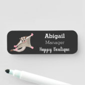 かわいいハッピーグライダー漫画イラストレーション 名札 (インサイチュ)