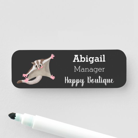 かわいいハッピーグライダー漫画イラストレーション 名札 (インサイチュ)