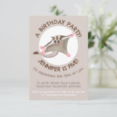 かわいいハッピーグライダー漫画イラストレーション 招待状 (スタンド正面)