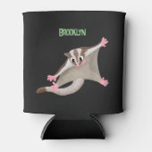 かわいいハッピーグライダー漫画イラストレーション 缶クーラー (正面)