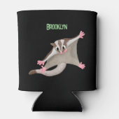 かわいいハッピーグライダー漫画イラストレーション 缶クーラー (裏面)