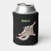 かわいいハッピーグライダー漫画イラストレーション 缶クーラー (缶裏面)