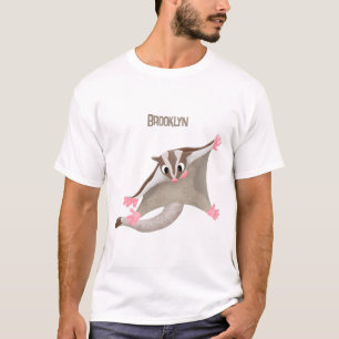 かわいいハッピーグライダー漫画イラストレーション Tシャツ