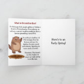 かわいいハッピーグラウンドホッグの日&ヒストリカード春 カード (内部)